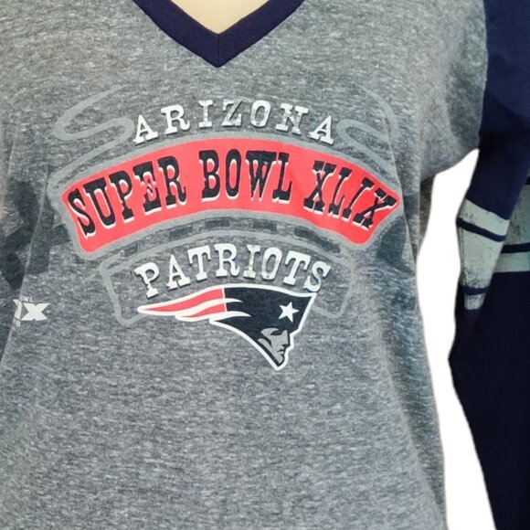 New England Patriots Long Sleeve Shirt Womens Size Small Gray Super Bowl - Picture 6 of 12